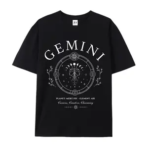 Women's Short-Sleeve 12 Zodiac Graphic Crop Tee - Fire Sign, Mars Planet Astrology Design, 100% Combed Cotton Fabric, Heavyweight Casual Streetwear Wardrobe Essential
