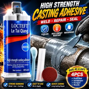 Enhanced casting glue, Metal Repair Glue, Casting Repair Glue, High Temperature Resistant Liquid Metal Welding Filler for Metal Casting Defect, AB Glue new semiIndustrial-Grade Cold Weld Epoxy – Leak-Proof Sealant Putty for Emergency Repairs on Stainless