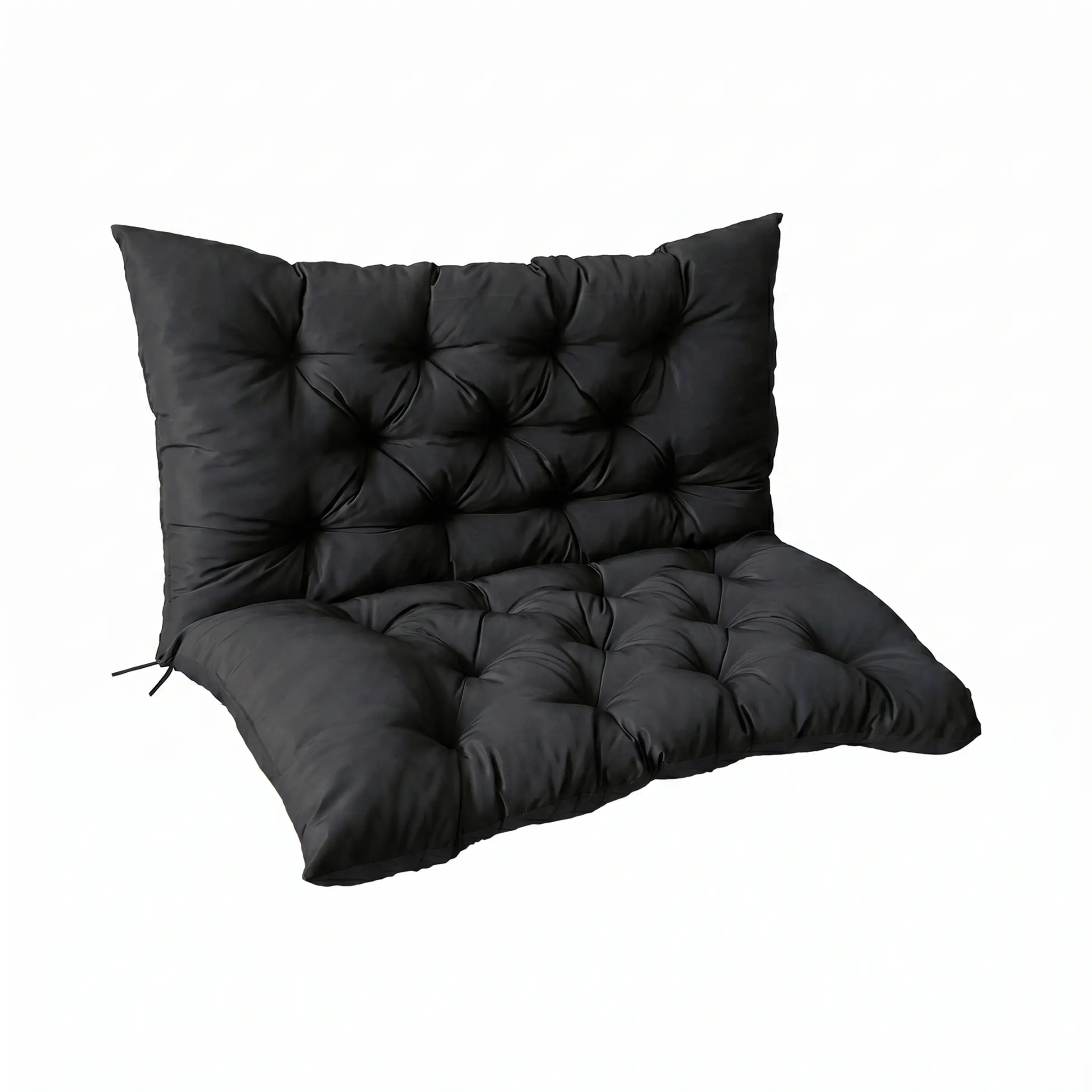 Patio Swing Cushion Replacement, Water-Resistant Outdoor Swing Seat Pad with Back, High Elasticity Fluffy Glider Cushion, Thick Support