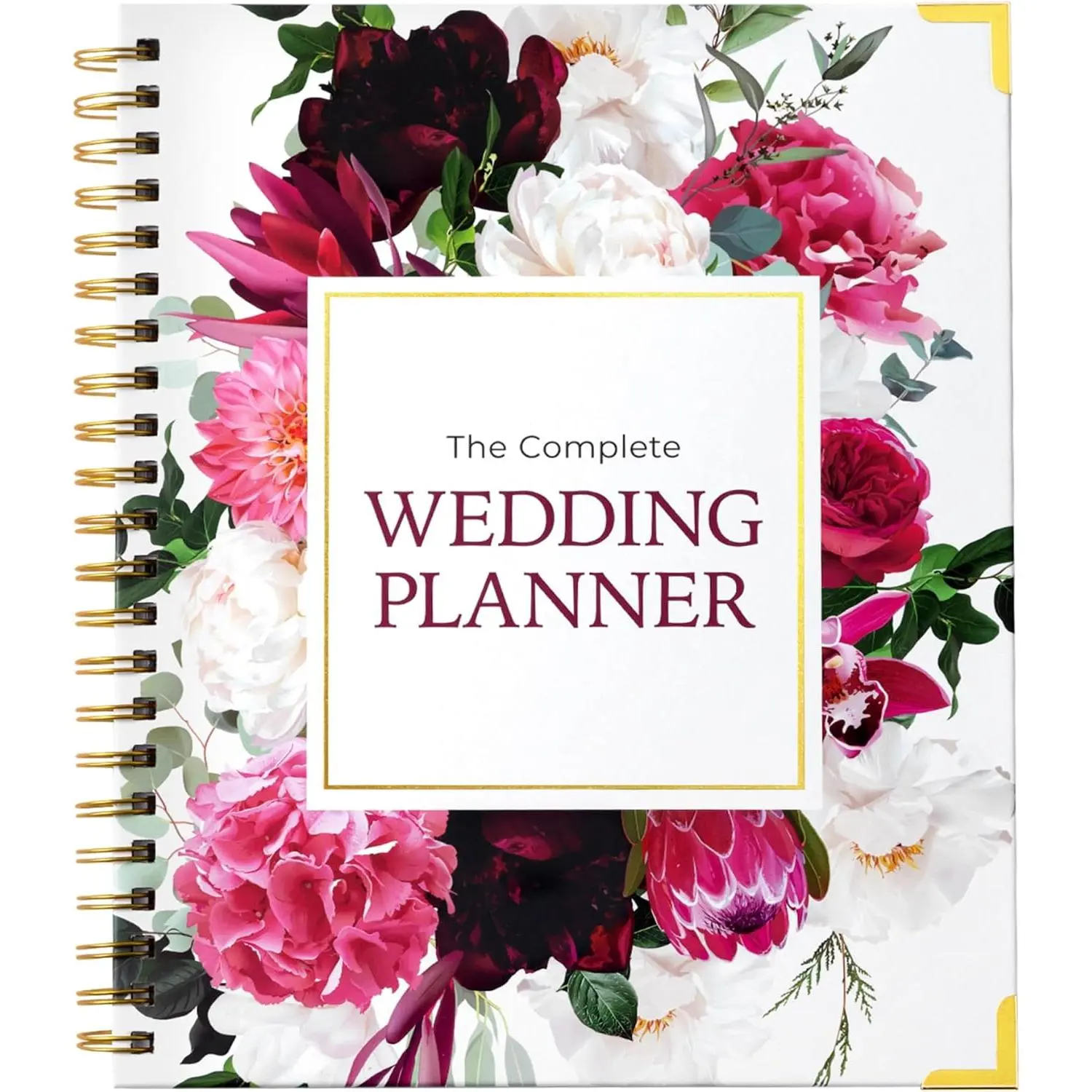 Wedding Planner Book and Organizer - Wedding Planner Book - Bridal Planning Binder with Countdown Calendar - Bride Gifts - (FLORAL)