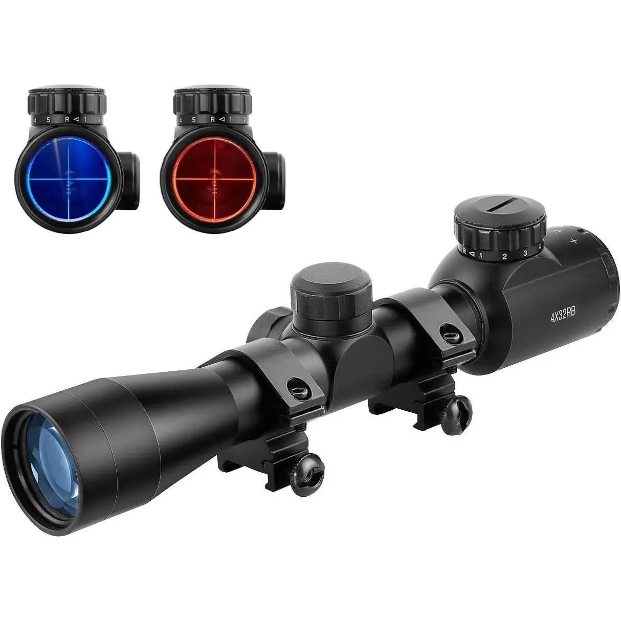 4x32 Compact Crossbow Scope,Crosshair Optics Hunting Scope with 20mm Free Mounts