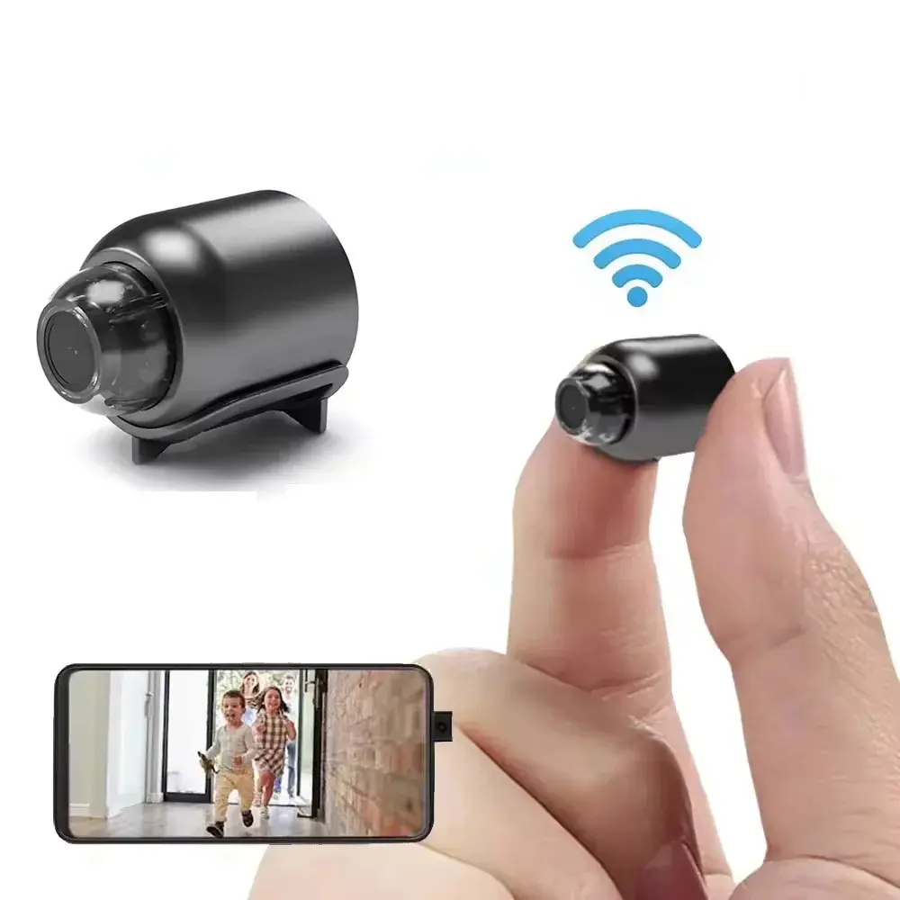 Mini X5 Portable Smart WiFi Pocket Surveillance Security Camera - 720P HD, Indoor Home Monitoring, Night Vision, MicroSD Local Recording, Remote Streaming Functionality