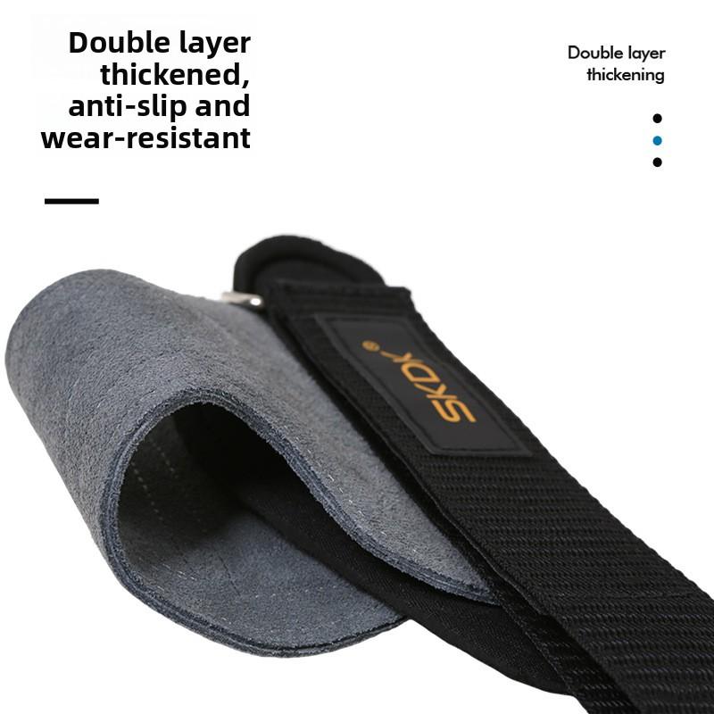 Cowhide power belt deadlift pull-up palm guard fitness horizontal bar anti-skid equipment sports wrist guard men
