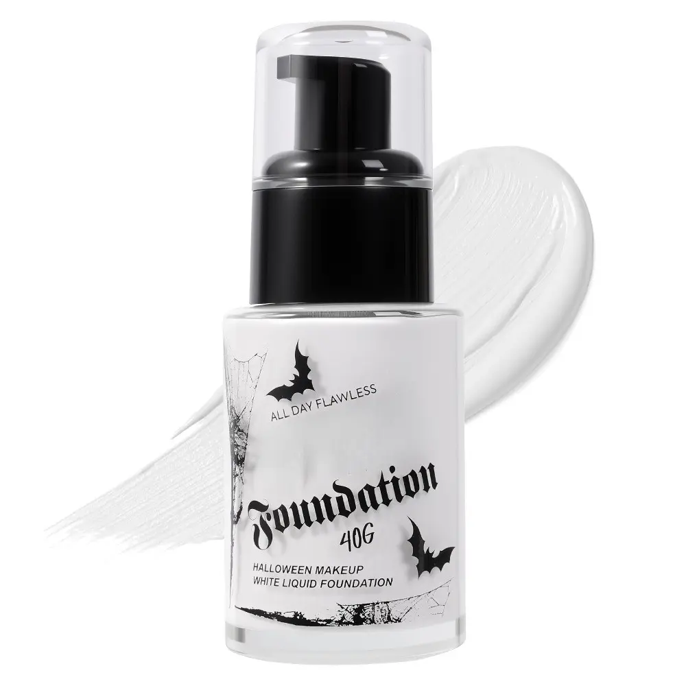 Foundation Liquid 40g, Matte Finish High Coverage, Waterproof Sweatproof, Halloween Cosplay Stage Makeup, Unisex Special Effects Base Flawless Coverage Foundation