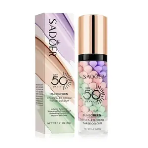 3-In-1 Color Correcting Primer SPF 50 UV, Brightening Hydrating Oil Control Moisturizer Cream, Long-Lasting Makeup Base for Flawless Skin Tone