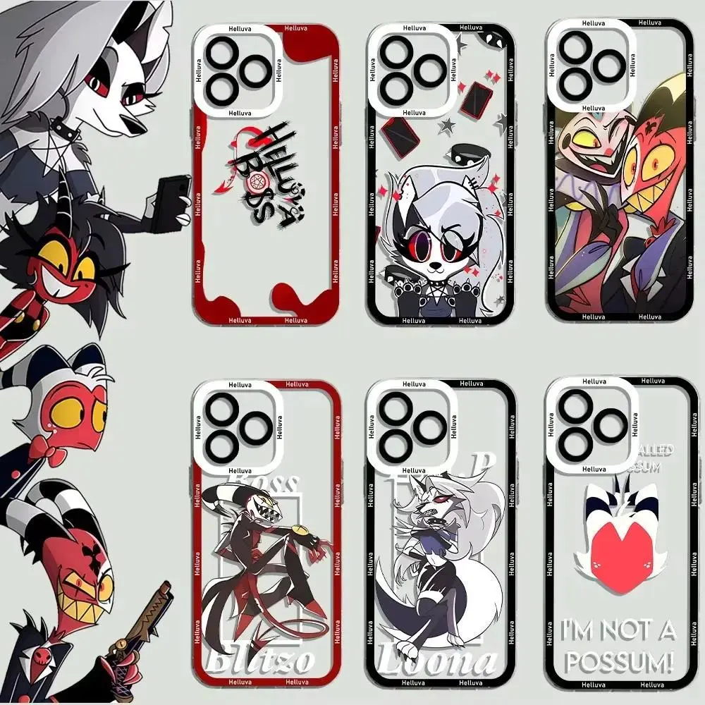 Funda de teléfono Helluva Boss Perfect Aesthetic Printed Soft TPU Case Anti Drop Full Protection Compatible with iPhone 17 16 15 14 13 12 11 Pro Max 17Air and Samsung S26 S25 S24 S23 S22 S21 FE Plus Ultra, Custom, Full Cover, Hd Print, Anime, Shockproof,