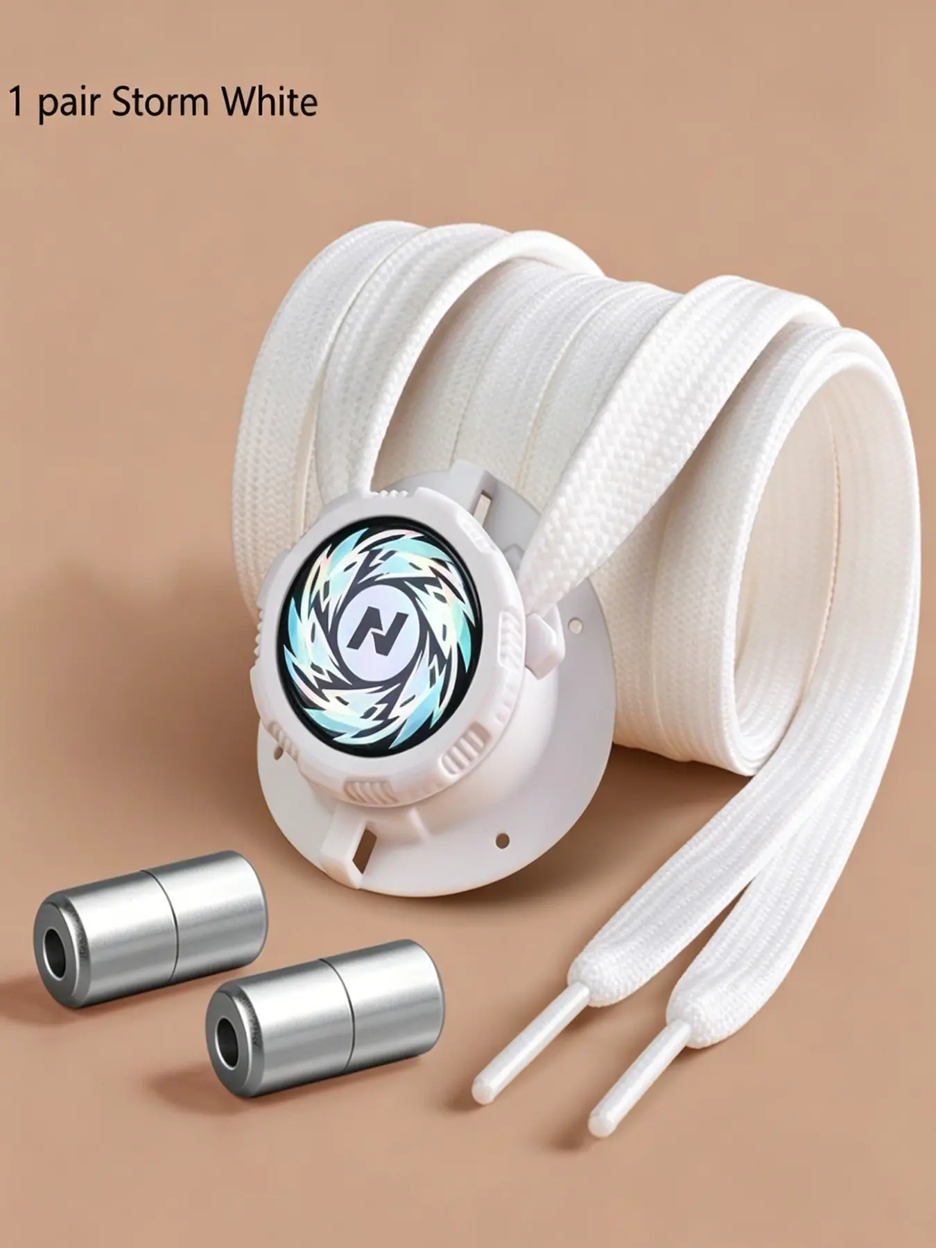 Durable Non-Tangling Rotation Button Shoelaces, Upgrade Wide No-Buckle Rotating Laces, Child Sports Shoe Straps, Easy-Use Lazy Shoelaces