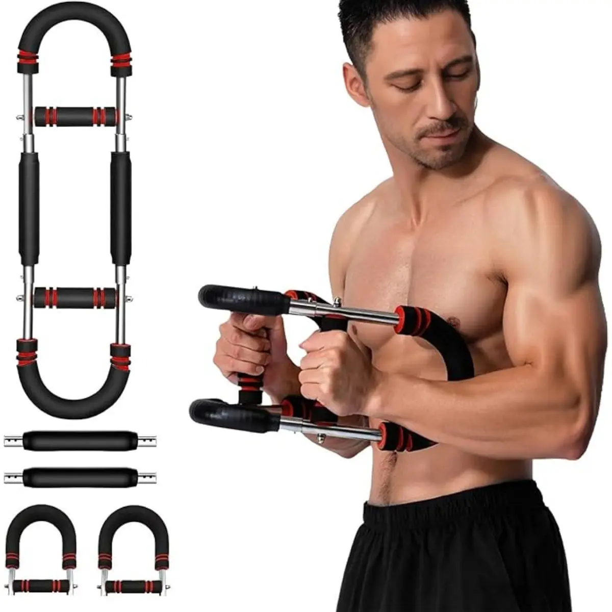 Detachable Twister Arm Trainer, Adjustable Resistance Stainless Steel Spring Arm Strengthener, Easy To Install, Ropeless Exerciser, Cardio Exercise, Arm Workout Equipmemt, Festival Gift for Men