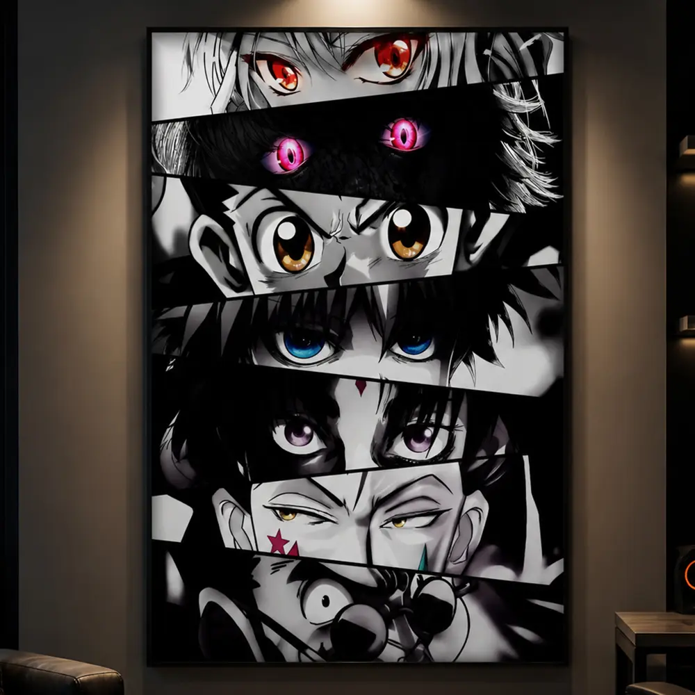 Japan Aesthetic Anime Hunter Gon and Killua Eyes Poster, Canvas Wall Art Print, Home Room Decor, Graphic Print, Aesthetic Wall Decor, Manga Art, Anime Poster, HD Print, Modern Room Decor, Gift for Anime Fans, Otaku Decor, Bedroom Wall Art, High Quality Pr
