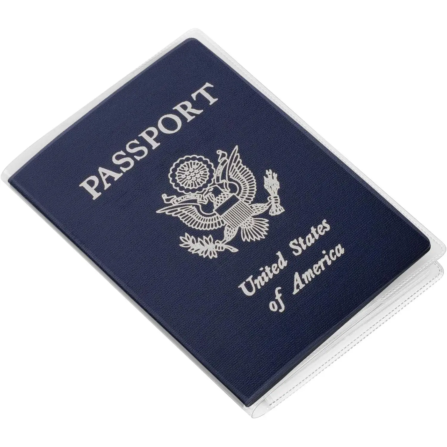 5 Pack Passport Cover Protector Case Clear Plastic Vinyl ID Card Holder