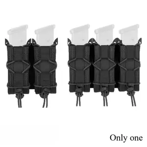 9mm Magazine Pouch, Double Triple Magazine Pouch, Molle Open Magazine Pouch, Suitable for 17 19, Tactical Gear Accessory