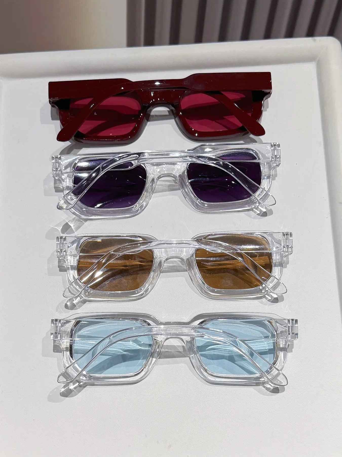 4 Pcs Fashionable Oval Frame Glasses, Unisex, Ideal for Parties, Travel, Photography Props, Gift, Casual Style, All Seasons