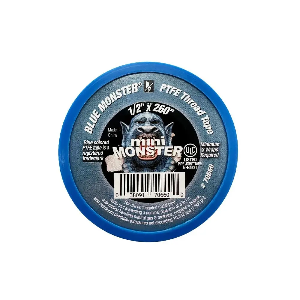 Millrose 70660  Roll PTFE Thread Seal Tape, 1/2-Inch x 260-Inch, Blue