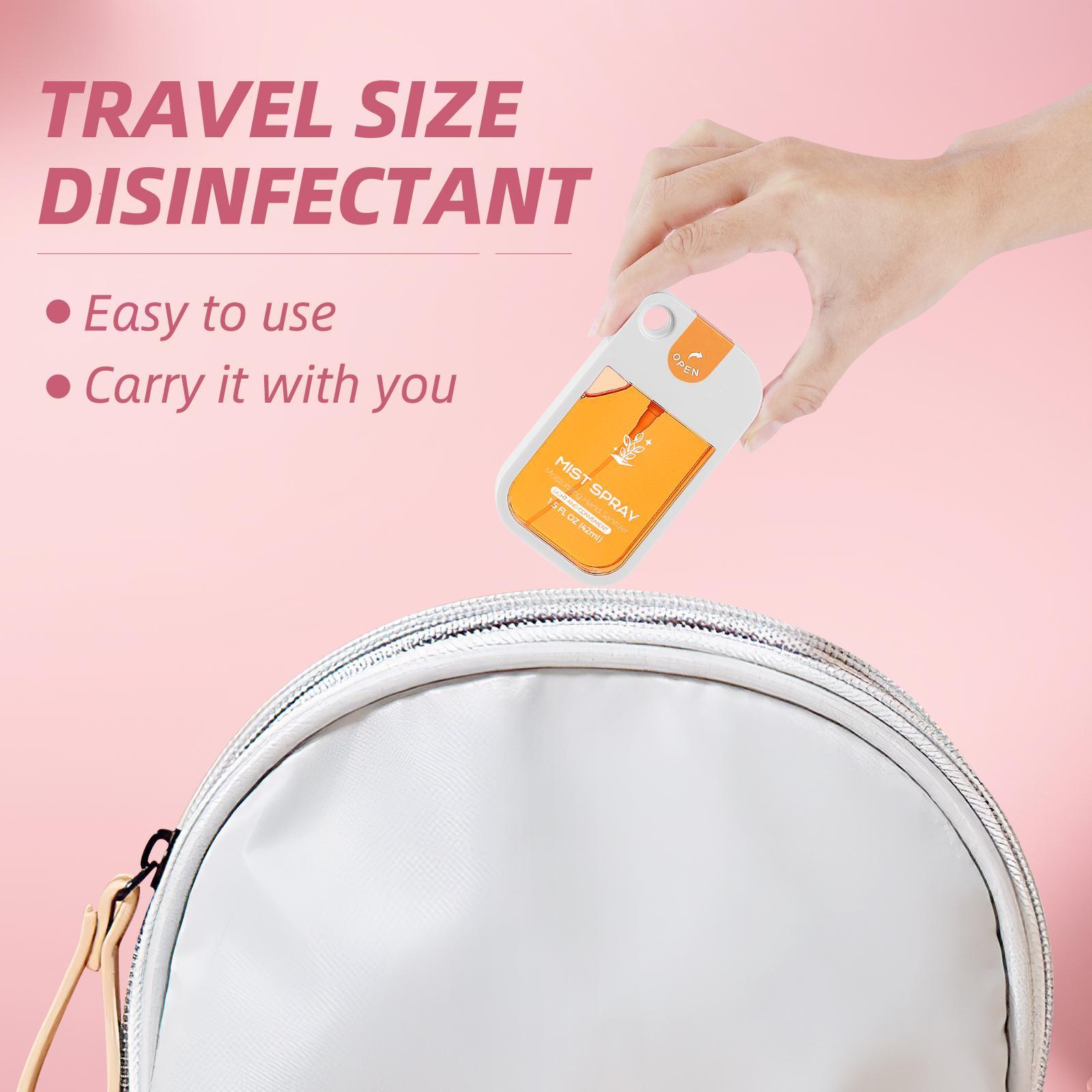 Portable Moisturizing Hand Sanitizer Spray, 1/3/6 Counts Mini Travel Size Hand Sanitizer Spray, Hand Wash Spray for Women & Girls, Travel Essentials
