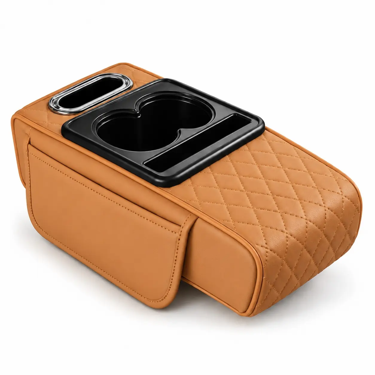 Four-In-One Car Armrest Pad, Includes Paper Towel Holder and Cup Rack, Universal Central Console Storage Bag, Comfortable Armrest Pad for Daily Driving