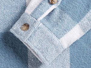 ZAFUL Unisex Plaid Shacket – Wool Blend Flannel Long Sleeve Oversized Casual Shirt Jacket with Pockets