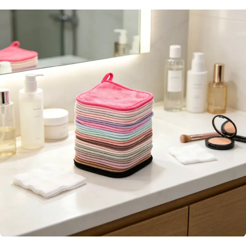 Random 10 makeup remover wipes, reusable makeup remover wipes, washable makeup remover wipes, facial cleansing, women's makeup tools, cosmetics, hypoallergenic makeup remover ve
