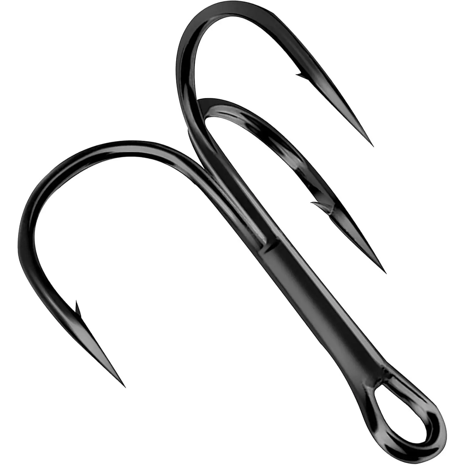 Fishing Treble Hooks Triple Fishing Hooks High Carbon Steel Barbed  Round Bend Treble Hooks  for Hard Lures