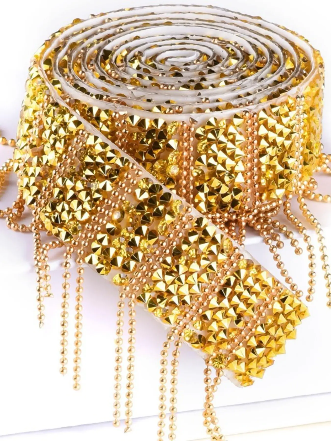 Shiny Rhinestone Design Ribbon, 92cm Self-Adhesive Sparkly Ribbon, Resin Material with Diamond Decor, DIY Party Decoration, Art & Craft Supplies