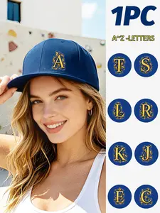 1PC  men's and women's universal personality letter-printed flat-brim baseball cap with 26 letters available. A trendy and fashionable multi-purpose sun-protective hip-hop hat suitable for daily commuting, street wear, and outdoor outfit combinations in s
