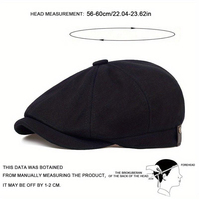 2026 New Arrival Unisex Solid Color Newsboy Hat – Outdoor Sunscreen Leisure Cap for Spring Autumn Travel Beach Vacation, TikTokShopBlackFriday