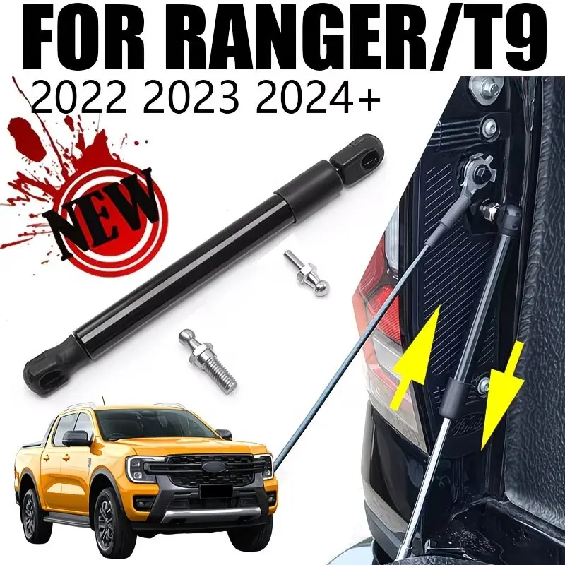 for Ford Ranger T9 Tailgate Support Kit, Providing Enhanced Lifting Assistance, Compatible with 2022 2023 2024+ Left Side Trunk Tailgate Deceleration Dampening Support Rod 1pc Car Accessory