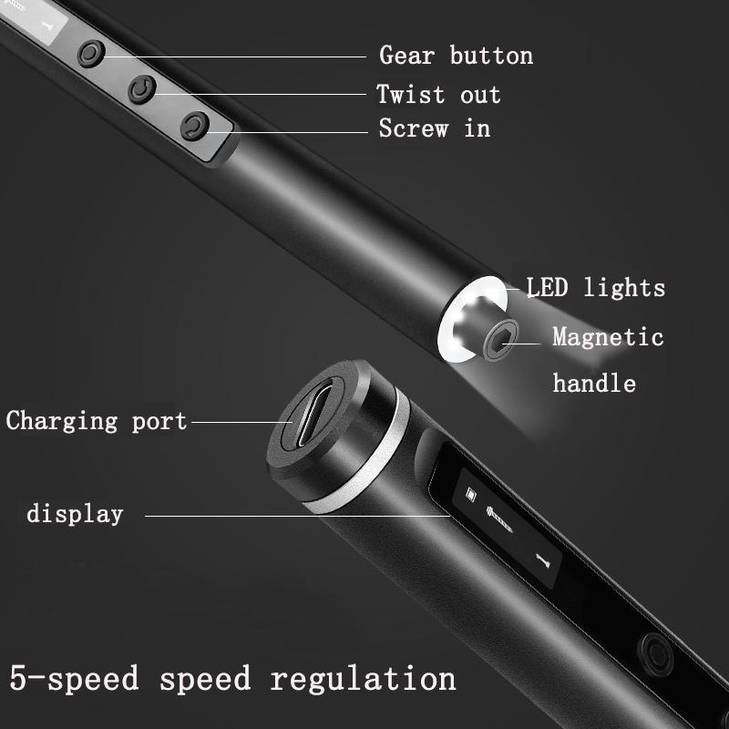 Electric Screwdriver Set, Rechargeable Wireless Precision Screwdriver with 5 Adjustable Levels, Multifunctional Maintenance Tool Combination Set, Cordless Power Screwdriver, Rechargeable Tools