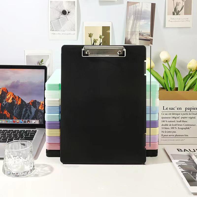 A4 File Storage Box with Clip Cover, 1/2 Count Large Capacity File Organizer, Multifunctional Storage Box for Home Office School