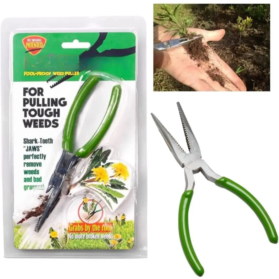 Weed Puller Tool, Grabs Weeds by the Root | Handheld Root Removal for Dandelion, Crabgrass & - Heavy Duty Garden Weeding Tool for  Care, Landscaping & Gardening
