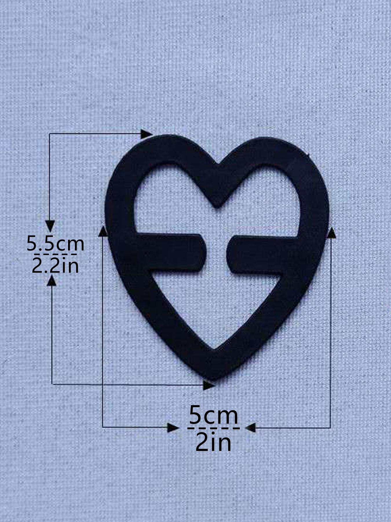 4pcs Solid Heart Shaped Bra Strap Buckle, Invisible Anti-slip Adjustable Strap Backless Bra Strap Buckle for Daily Use, Bra Accessories for Women
