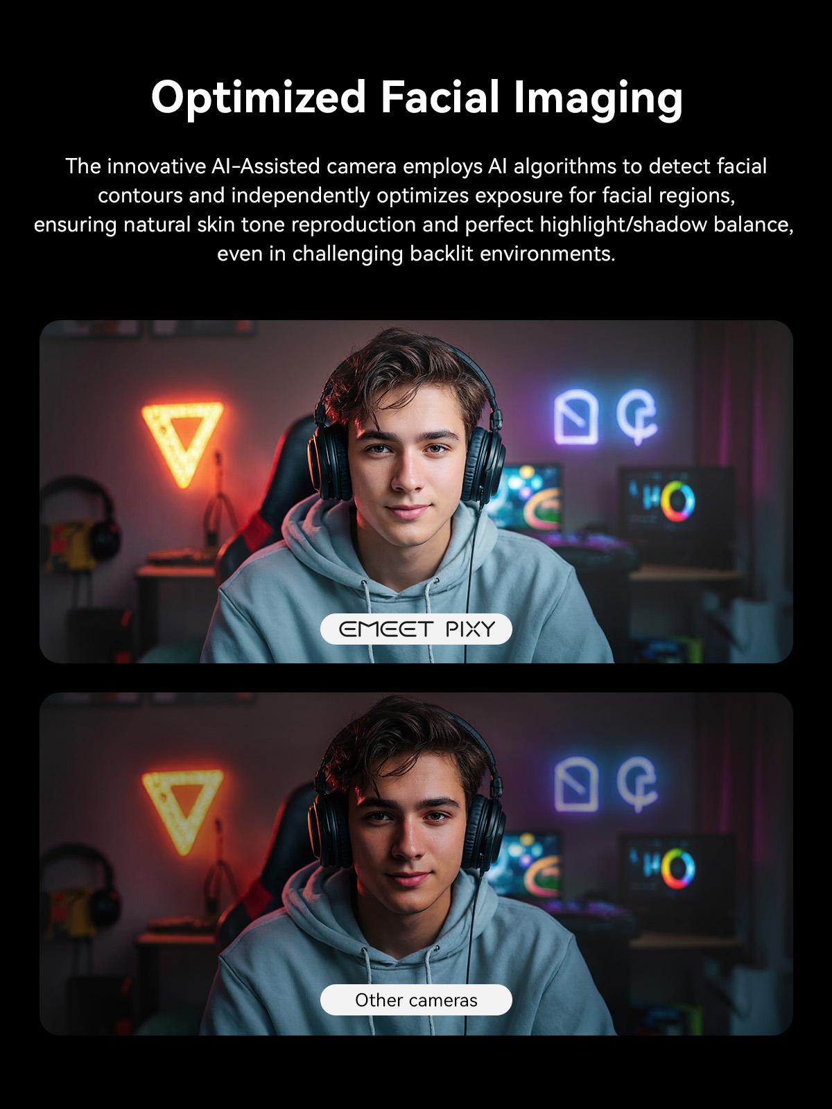 EMEET PIXY Dual-Camera AI-Powered PTZ Camera 4K for Gift, AI Tracking for Switch 2 camera, PDAF&AI Autofocus 0.2s, 1/2.55'' Sensor, 3 Mics, Privacy Mode, Gesture Control, 4K Webcam for Streaming/Gaming and OBS/Twitch/Switch 2, TikTokShopBlackFriday