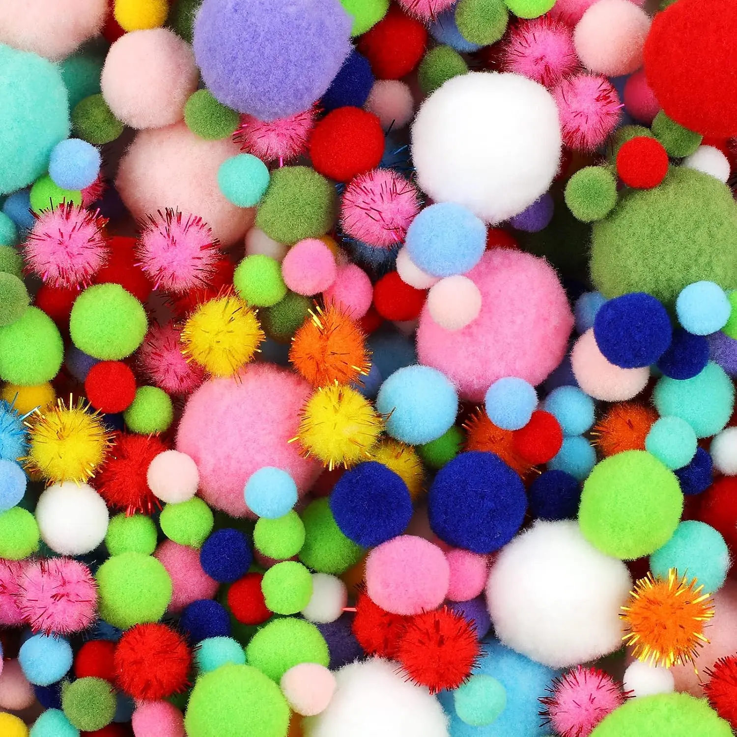 900 count Pom Poms, Multicolor Bulk Pom Poms Arts and Crafts, Soft and  Craft Pom Poms,  Sizes Pompoms, for Arts and Craft Making Decorations