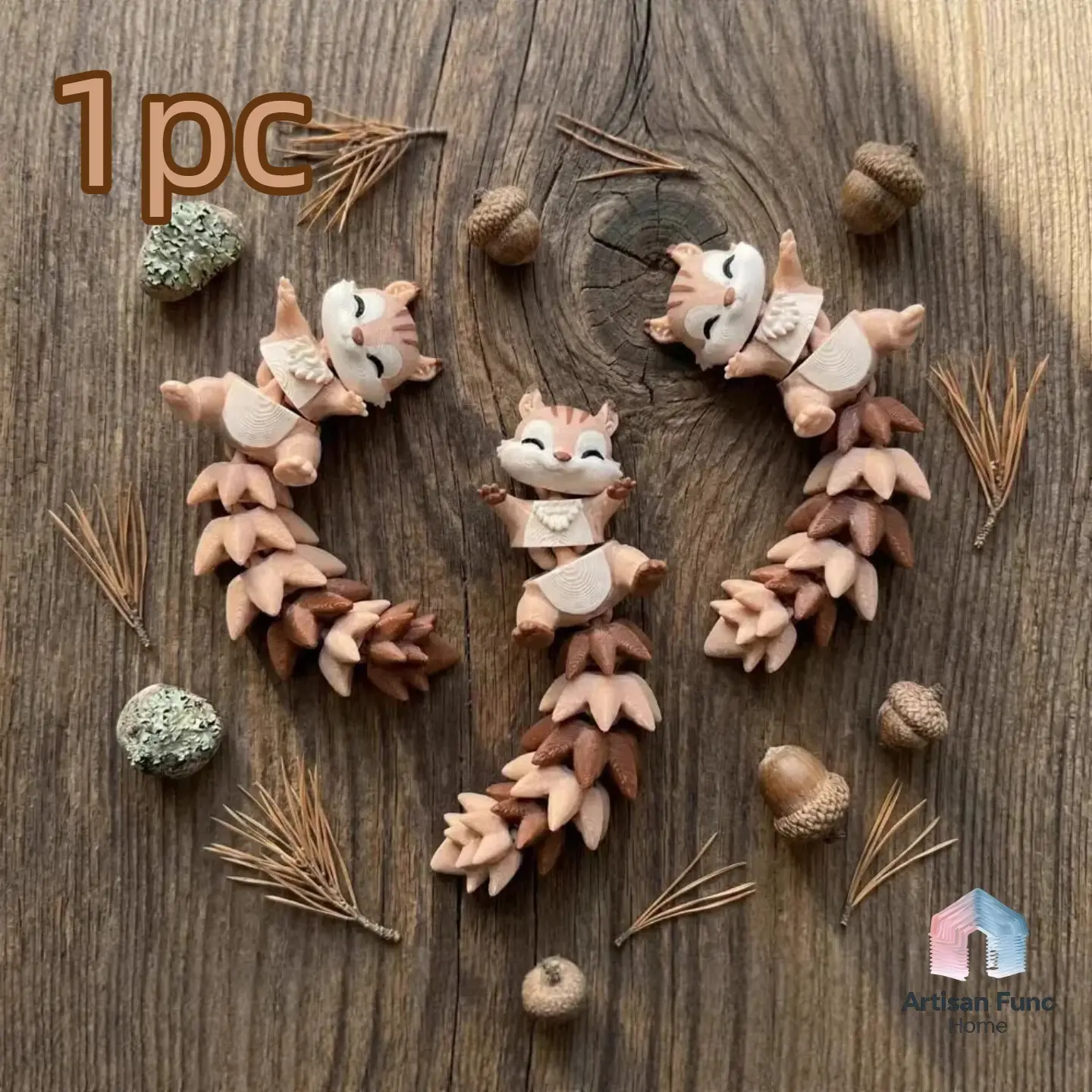 Cute Multi-Jointed Squirrel Figurine, 3D Printed Decorative Ornament, Perfect for Home Decoration and Gift Ideas, Adorable Animal Sculpture