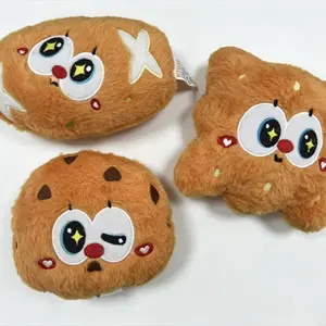 Plush Cookie Filled Food Toy, Cute Blinking Face Plush Pillow, Ideal Comfort Doll for Kids Nap and Room Decoration, Single Gift Option