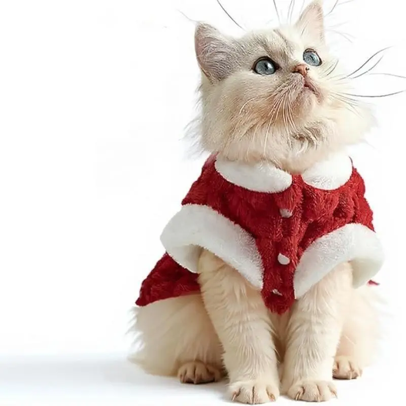 Dog & Cat Sweater for Small Pets-Extra Warm Turtleneck Puppy & Kitten Clothes, Soft Knit Pullover Winter Coat for Christmas, Cozy Pet Outfit