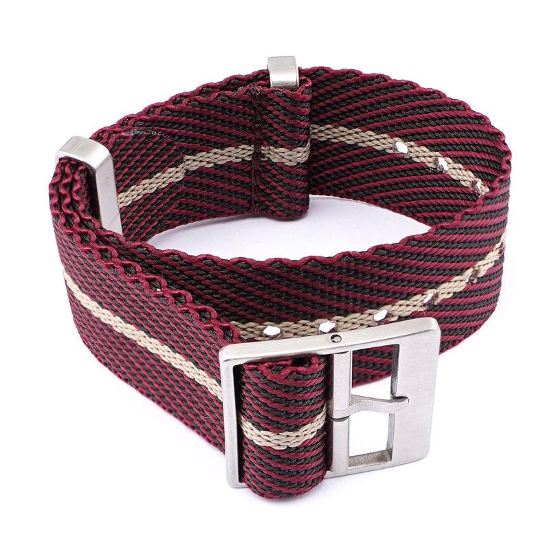 Nylon woven strap compatible with Tudor Little Red Flower canvas strap