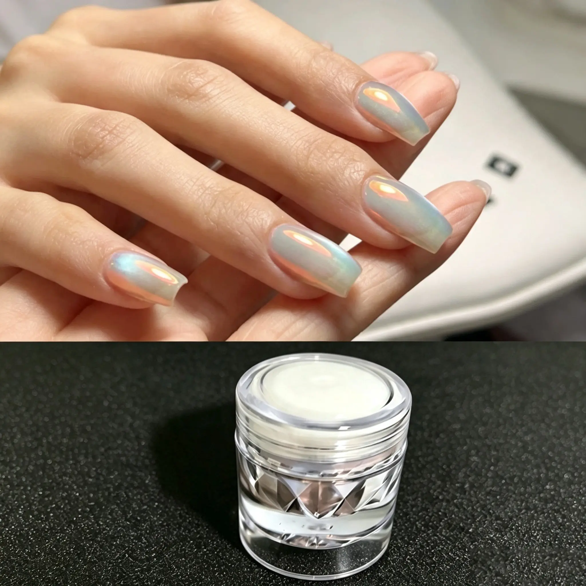 Mermaid Aurora Mirror Nail Powder, Shining Chromium Paint, 0.5g Professional Nail Decoration Supplies