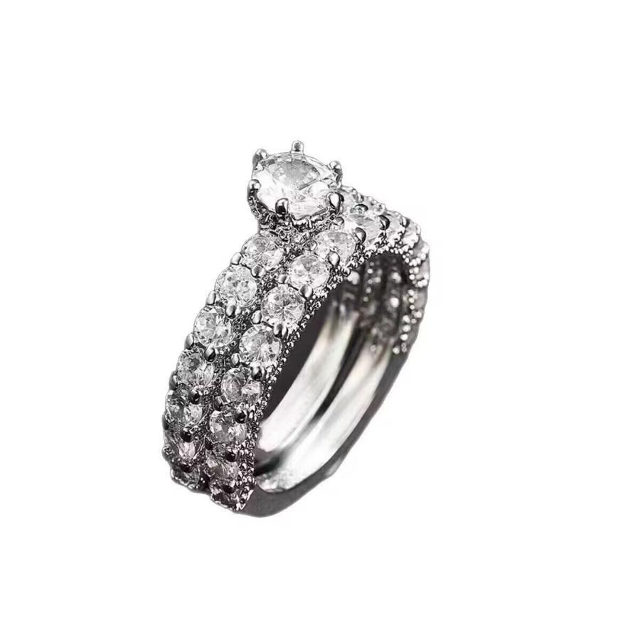 Proposal engagement ring Full diamond ring Simple and stylish ring