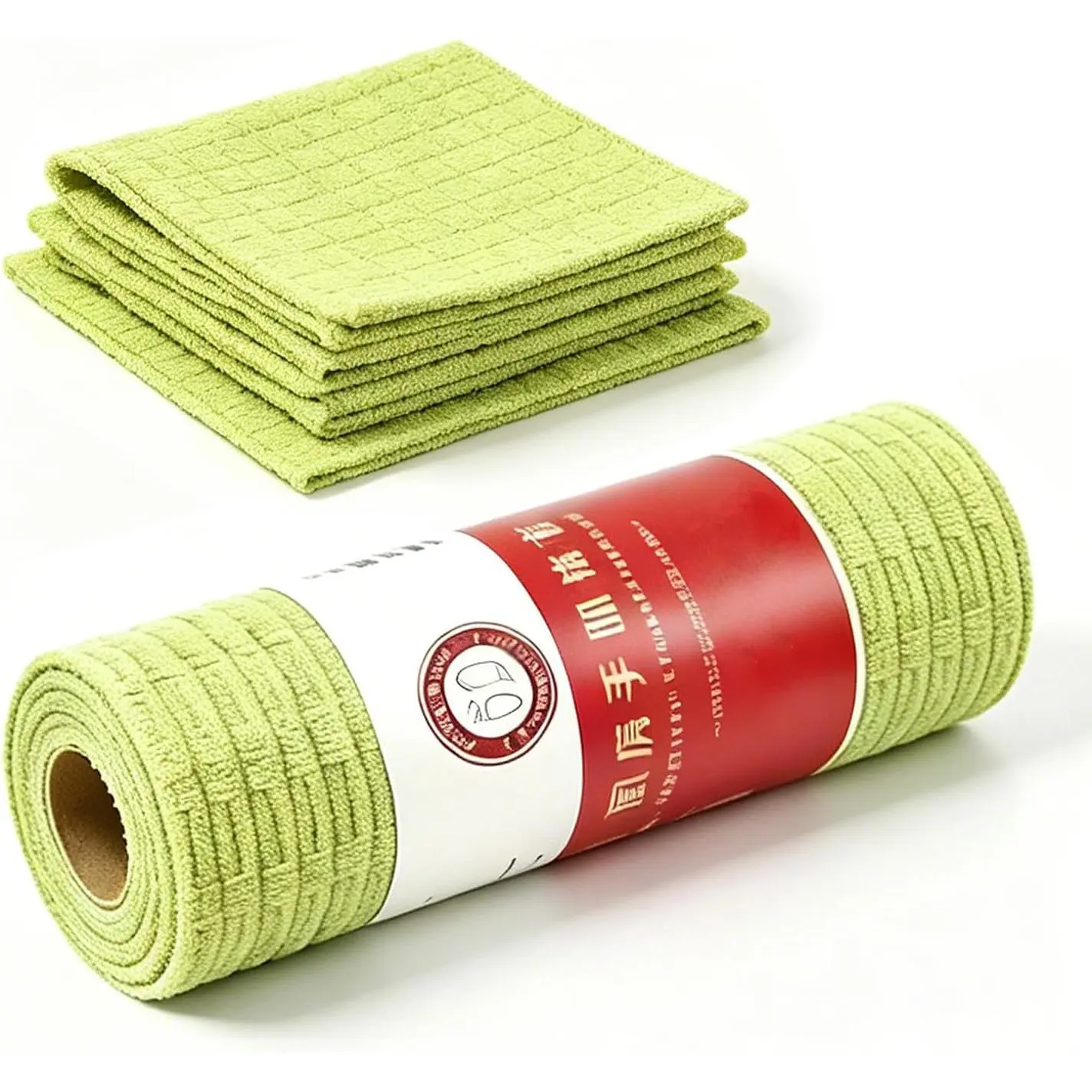 Disposable Kitchen Cleaning Cloths, Thick Dish Cloths, Super Absorbent Lint-Free Streak-Free Dish Rags, Oil-Resistant  Kitchen Towels for Dishes Counters Sinks (Green, 20 Count (Pack of 1))