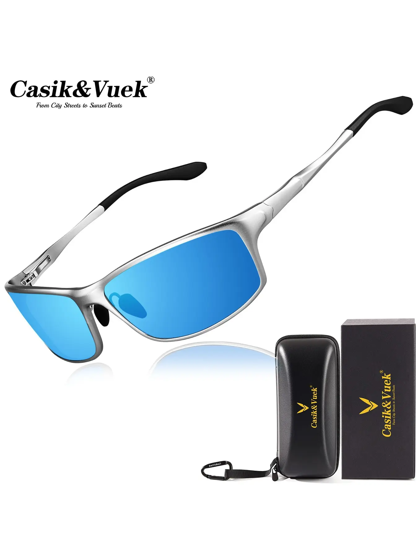 Men's Full Rim Lightweight Durable Sun Protective Sunglasses, Magnesium-Aluminum Alloy Frame, Outdoor Activities, Tac HD Polarized Uv400 Protection, Fishing & Cycling, Polarized Sports Glasses