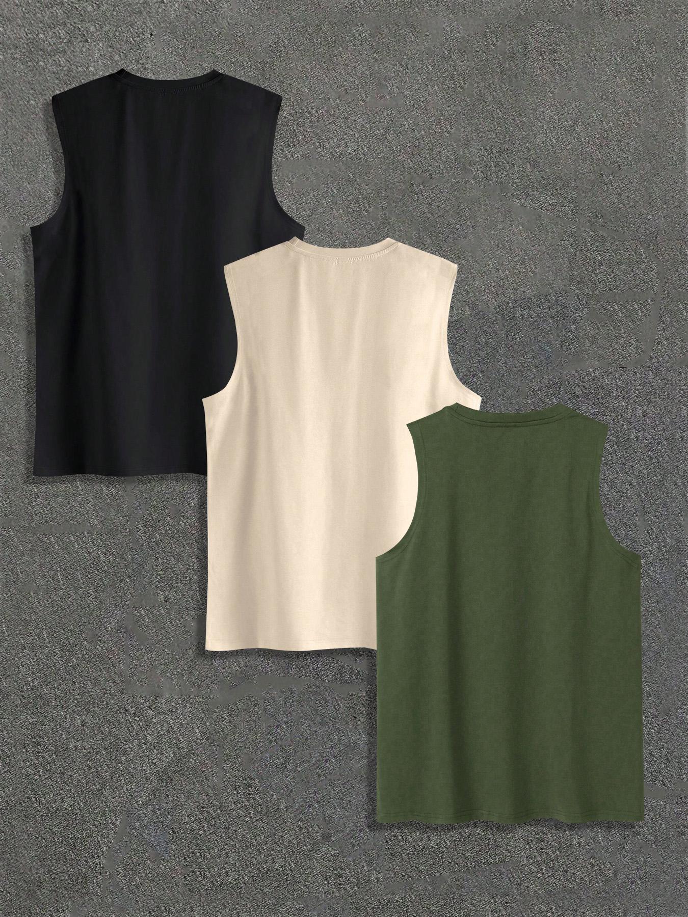 Men's Summer Beach Vacation Style Tank Top, Regular Fit Casual Comfy Sleeveless Top for Summer, Men's Clothes for Outdoor Beach Vacation, Menswear, Tropical