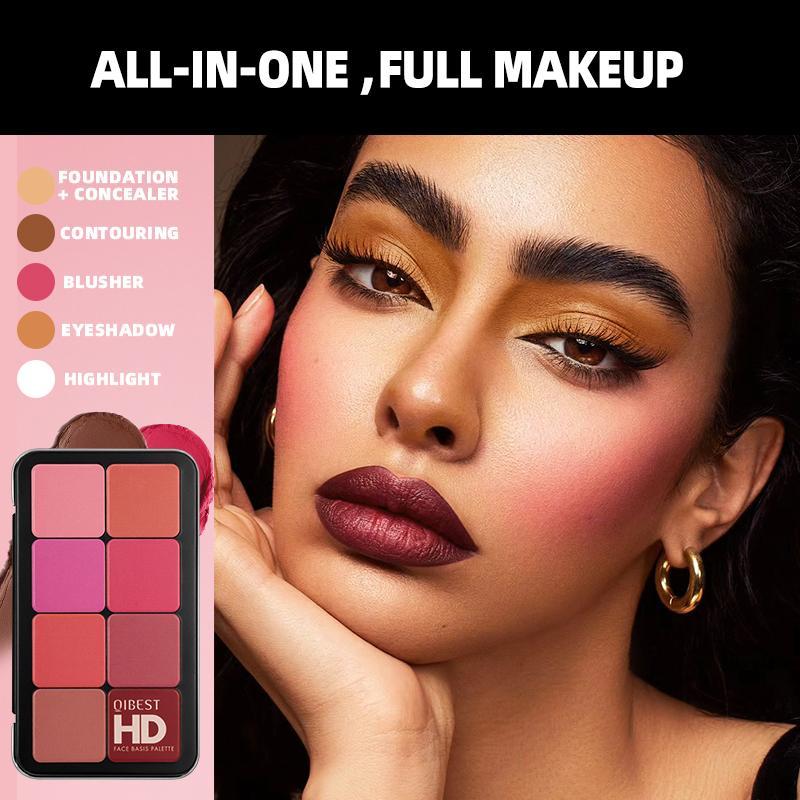 16-color powder blusher contouring concealer palette, matte highlighter multi-purpose rouge cream, long-lasting waterproof concealer palette, versatile use, Cosmetics Products