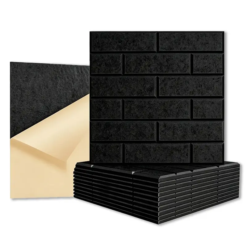 12pcs Self-Adhesive Soundproof Wall Panels, High Density Acoustic Boards, 30x30 Cm, Ideal for Walls, Office, Studio, Ceiling, Shock Resistant, Peel and Stick Panels for Walls