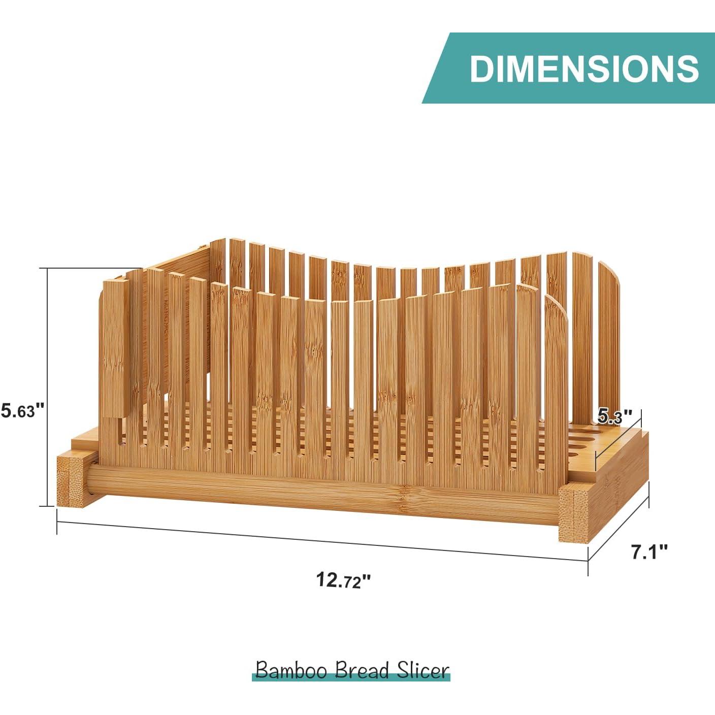 Bread Slicer, Adjustable Bread Slicer Guide with 3 Thickness Size, Foldable Compact Chopping  Board,  for Homemade Bread, Cakes, Bagels