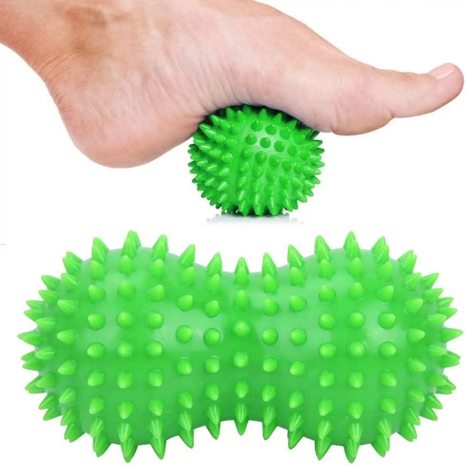 PVC Peanut Massage Ball, Fitness Myofascial Ball, Muscle Relaxation Ball, Acupoint Massage Spike Ball, Hand Foot Neck Shoulder Arm Back Waist Massage Ball, Muscle Massagers