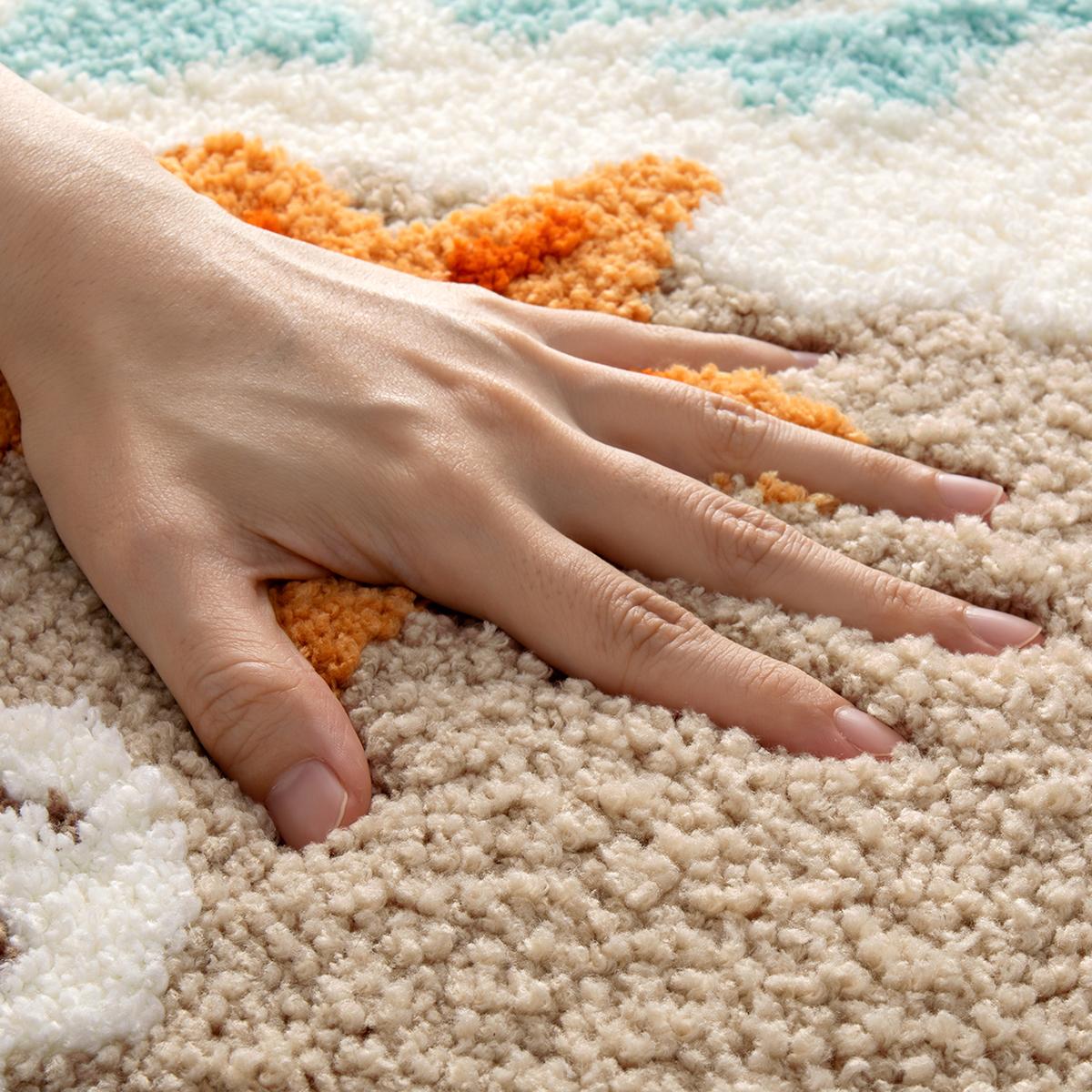 Beach & Starfish Pattern Bath Mat, Non-slip Soft Absorbent Bathroom Mat, Comfortable Bath Mat for Bathroom, Shower Room, Bedroom, Home Decor, Bathroom Decorative Mat, Water Absorbent Mat, Water Absorbent Bathmat