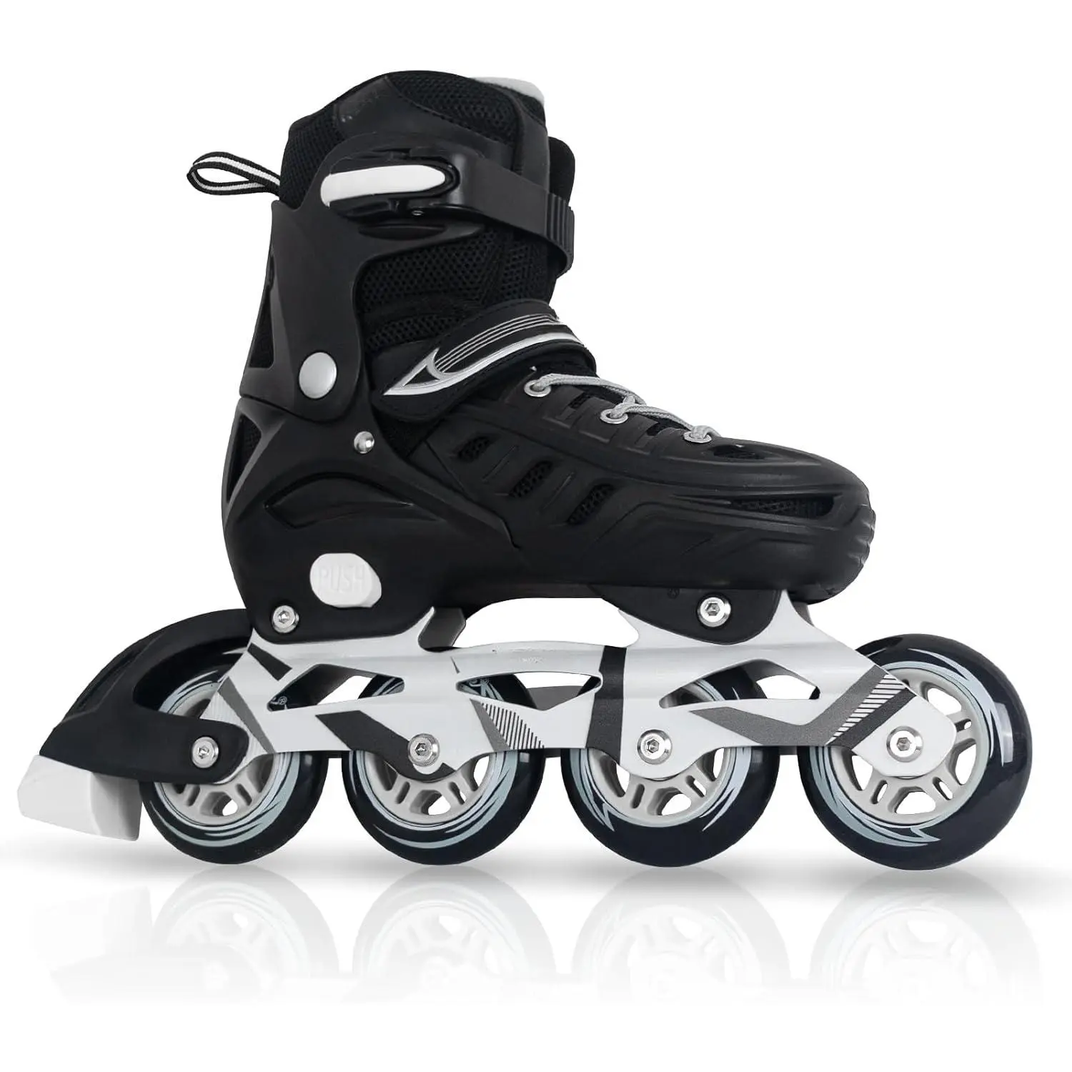 Adults Adjustable Inline Skates, Safe and Durable Roller Skates with Giant Wheels, High Performance Professional Skates for Men Women Youth