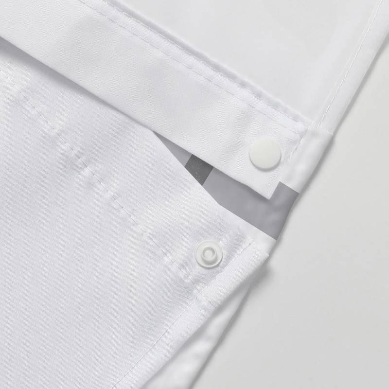 Double Layer Waterproof Shower Curtain, 1 Count Removable Shower Curtain with Snaps, Bathroom Supplies Shower Curtain