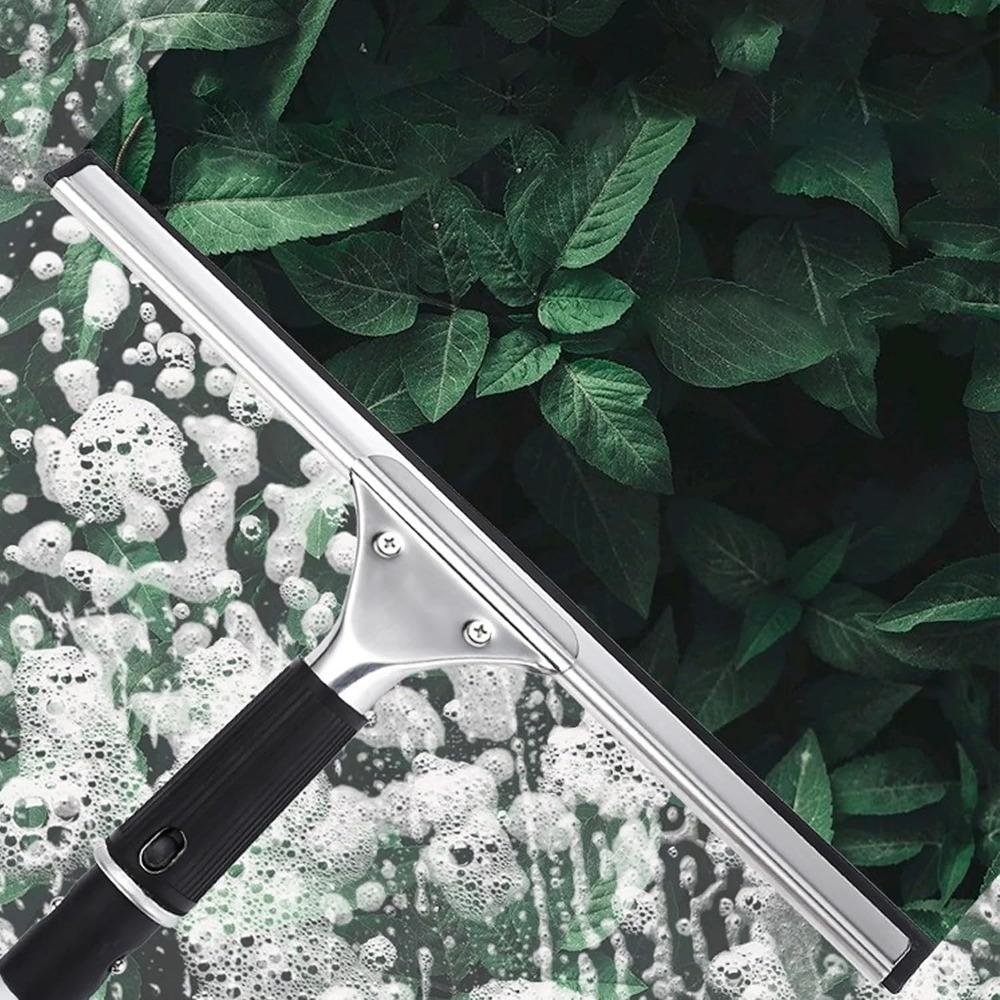 7-piece window  cleaning set, includes 14inch squeegee, microfiber  cleaning cloth and 4 replacement blades, professional window cleaning tool set householdcleaning multifunctional