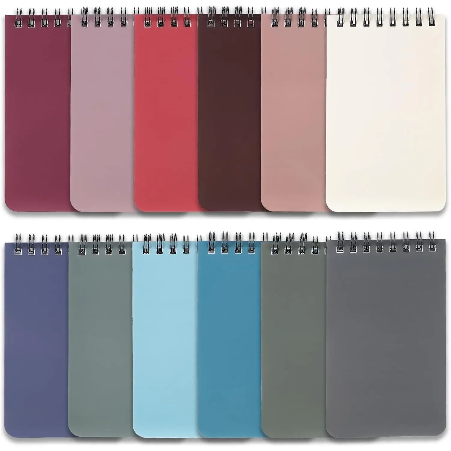 6-Pack Compact Spiral Pocket Notebooks, 3x5 Inch Mini Writing Pad, Office Stationery with Multiple Colors
